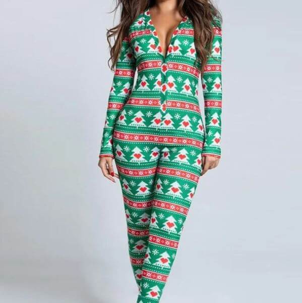 Jednoczęściowa piżama damska świąteczna